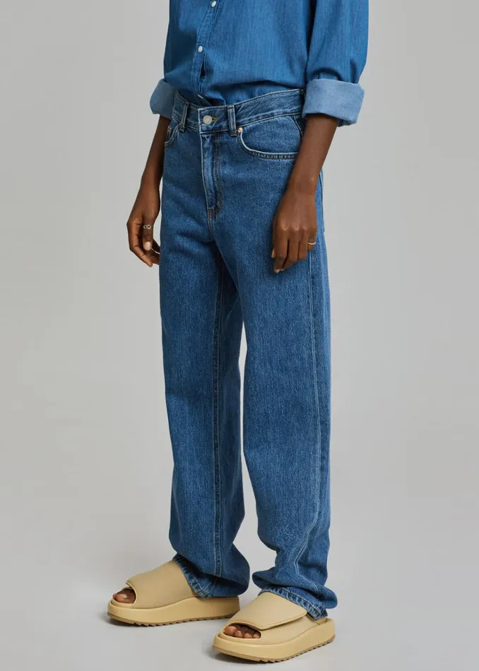 The Frankie Shop Hari Straight Jeans 8211 Dark Indigo Women Denim