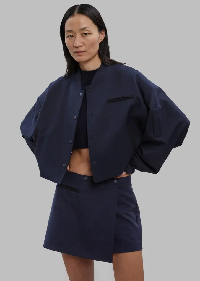 The Frankie Shop Hava Jacket 8211 Navy Women Outerwear