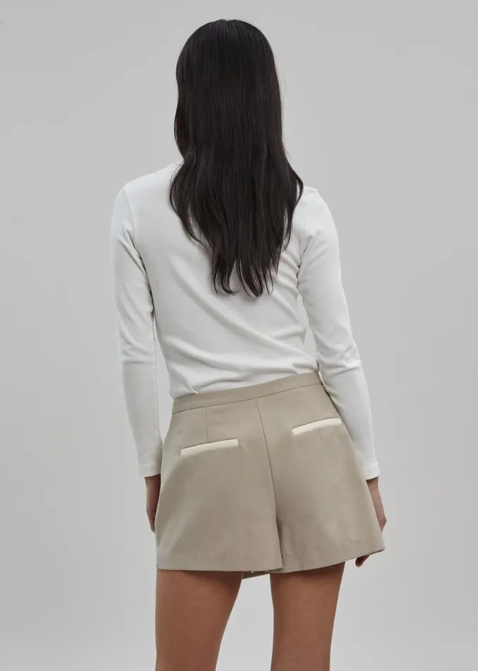 The Frankie Shop Hava Wrap Skort 8211 Beige Women Clothing