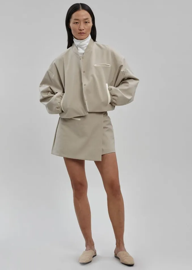 The Frankie Shop Hava Wrap Skort 8211 Beige Women Clothing