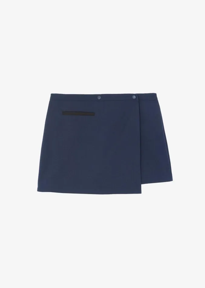 The Frankie Shop Hava Wrap Skort 8211 Navy Women Clothing