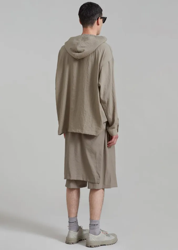 The Frankie Shop Heith Light Hoodie 8211 Olive Men Clothing