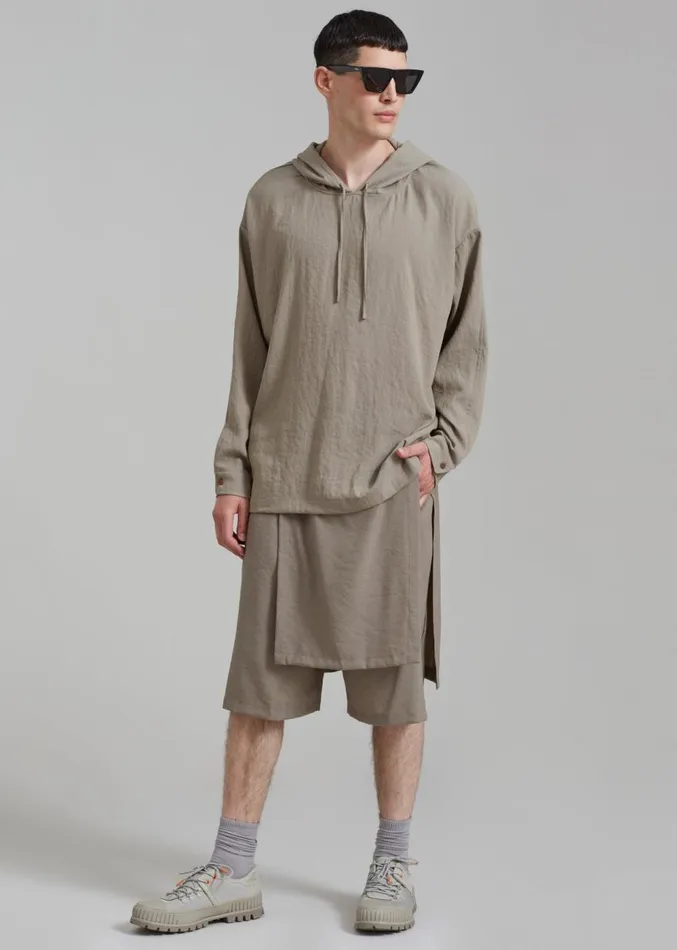 The Frankie Shop Heith Light Hoodie 8211 Olive Men Clothing