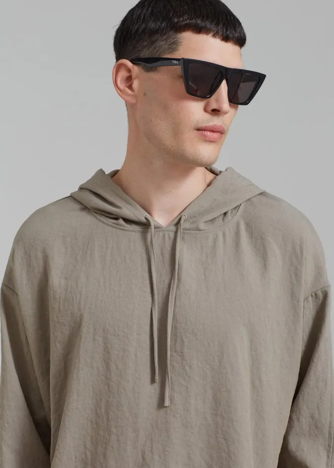 The Frankie Shop Heith Light Hoodie 8211 Olive Men Clothing