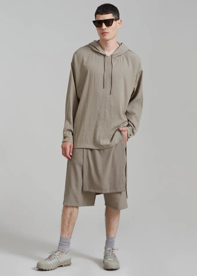 The Frankie Shop Heith Light Hoodie 8211 Olive Men Clothing