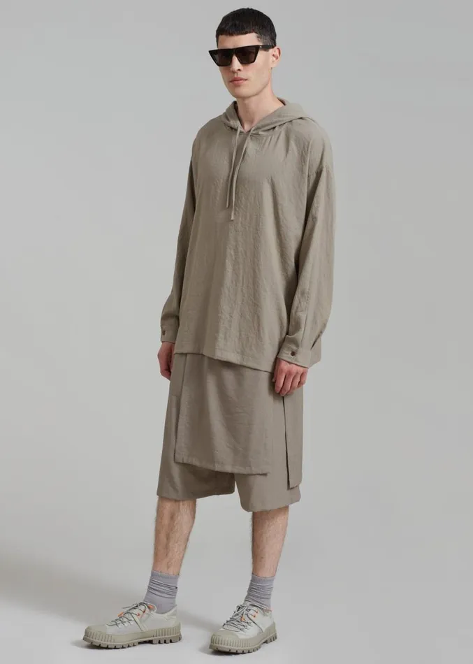 The Frankie Shop Heith Light Hoodie 8211 Olive Men Clothing