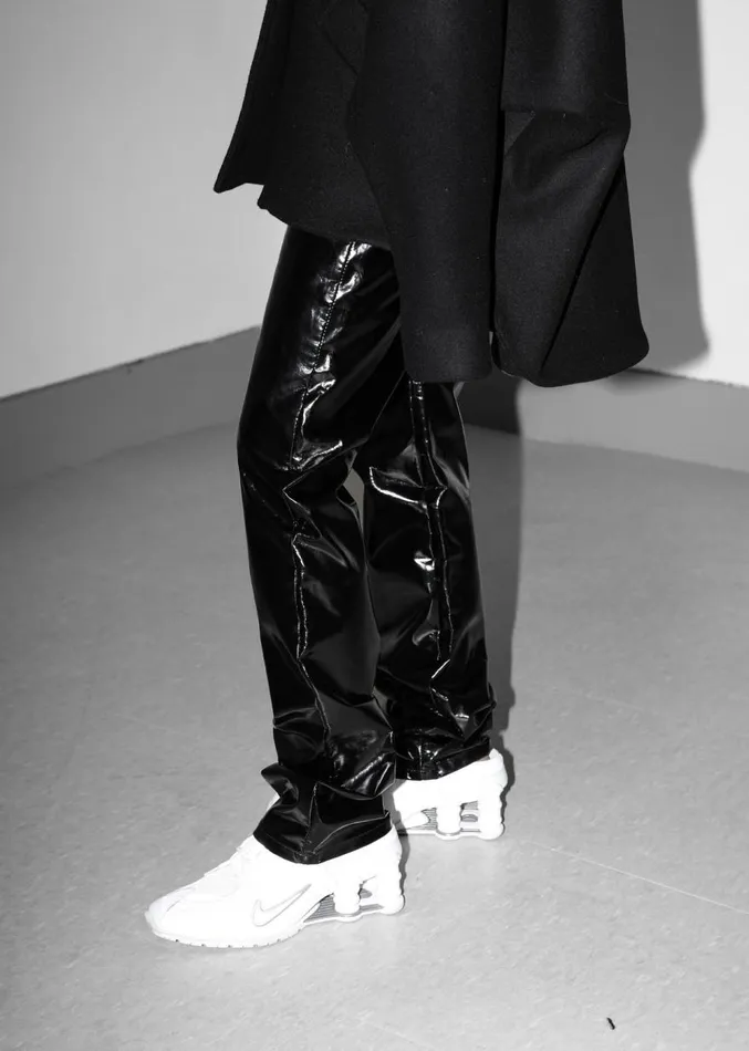 The Frankie Shop Ileen Vinyl Pants 8211 Black Women Clothing