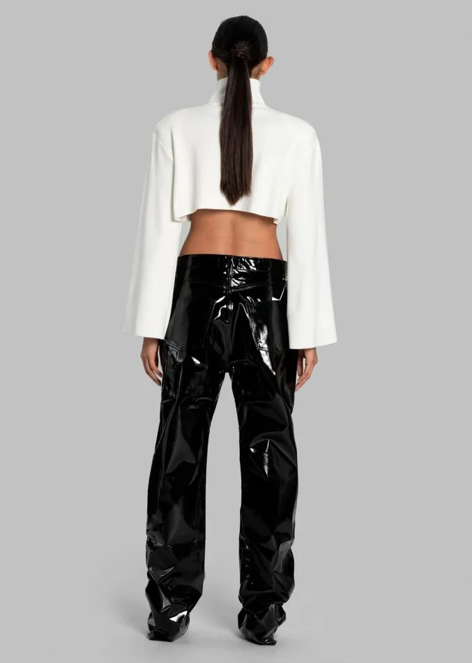 The Frankie Shop Ileen Vinyl Pants 8211 Black Women Clothing