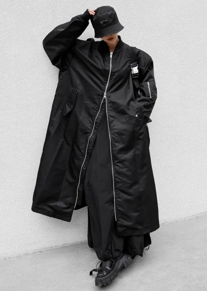 The Frankie Shop Isaac Oversized Bomber Coat 8211 Black Women Outerwear