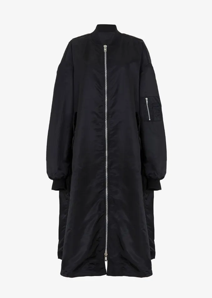 The Frankie Shop Isaac Oversized Bomber Coat 8211 Black Women Outerwear