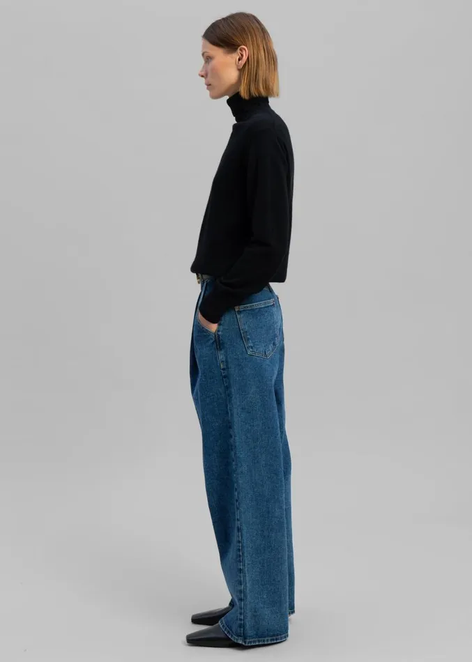 The Frankie Shop Isabella Denim Pants 8211 Medium Wash Women Clothing