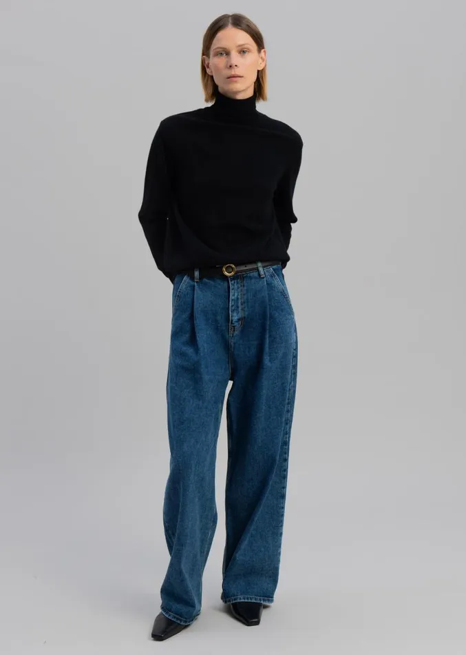 The Frankie Shop Isabella Denim Pants 8211 Medium Wash Women Clothing