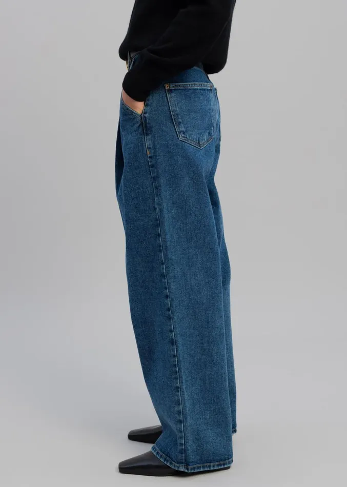 The Frankie Shop Isabella Denim Pants 8211 Medium Wash Women Clothing