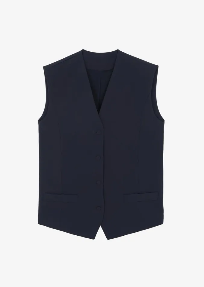 The Frankie Shop Isla Oversized Vest 8211 Navy Women Outerwear