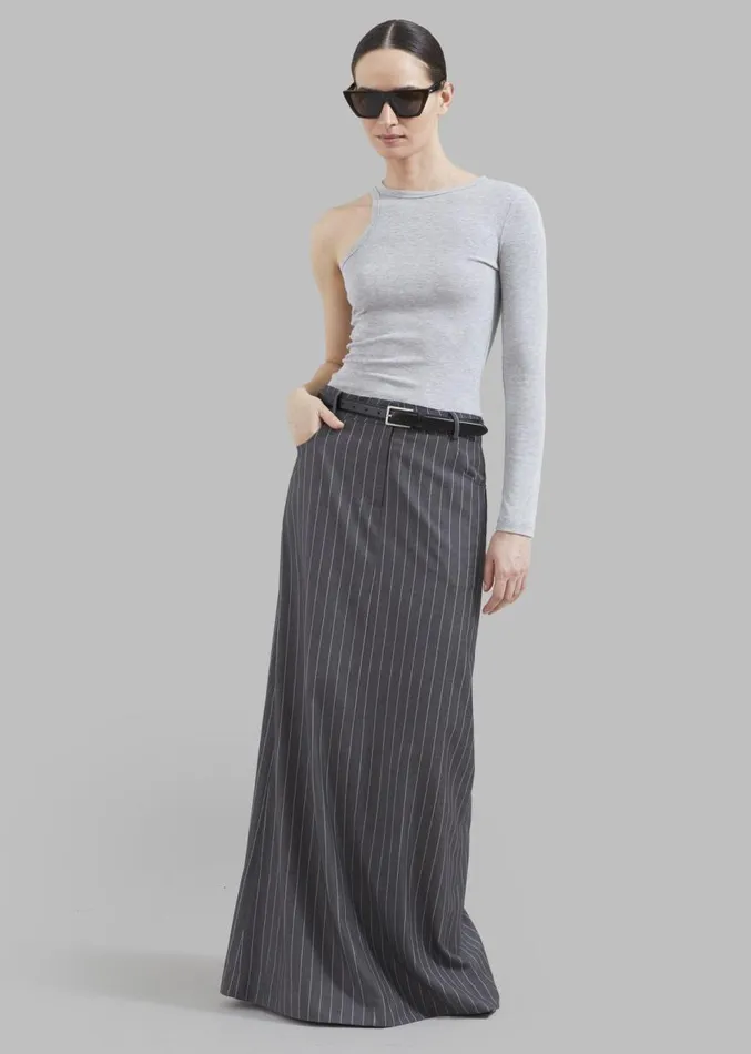 The Frankie Shop Jamie Asymmetric TShirt 8211 Grey Women Clothing