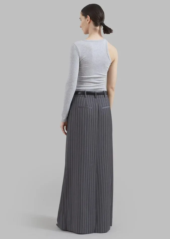 The Frankie Shop Jamie Asymmetric TShirt 8211 Grey Women Clothing