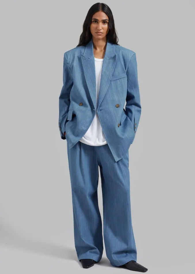 The Frankie Shop Jan Denim Pants 8211 Blue Women Bottoms