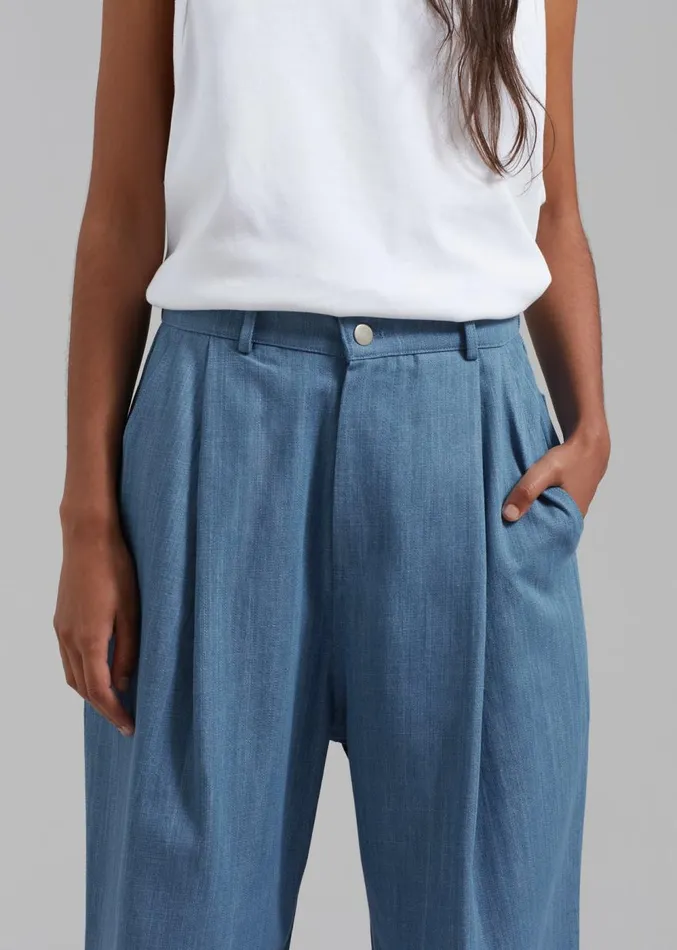 The Frankie Shop Jan Denim Pants 8211 Blue Women Bottoms