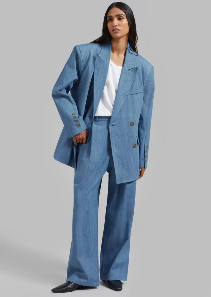 The Frankie Shop Jan Denim Pants 8211 Blue Women Bottoms
