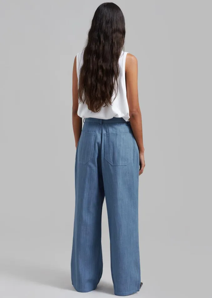 The Frankie Shop Jan Denim Pants 8211 Blue Women Bottoms