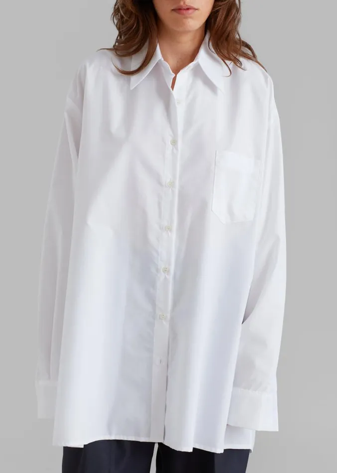 The Frankie Shop Jany TieNeck Shirt 8211 White Women Clothing