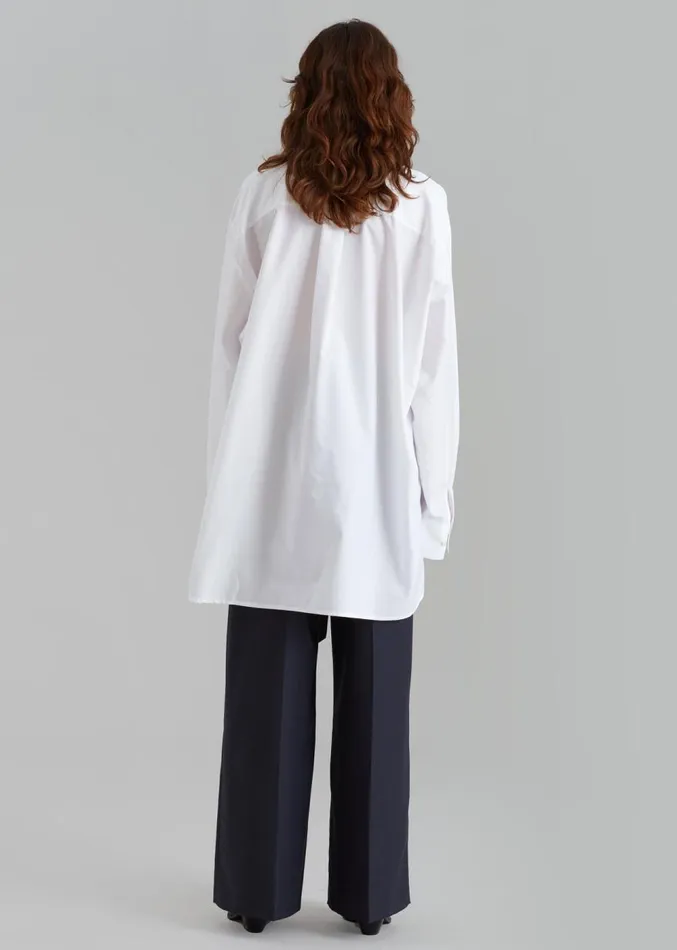 The Frankie Shop Jany TieNeck Shirt 8211 White Women Clothing