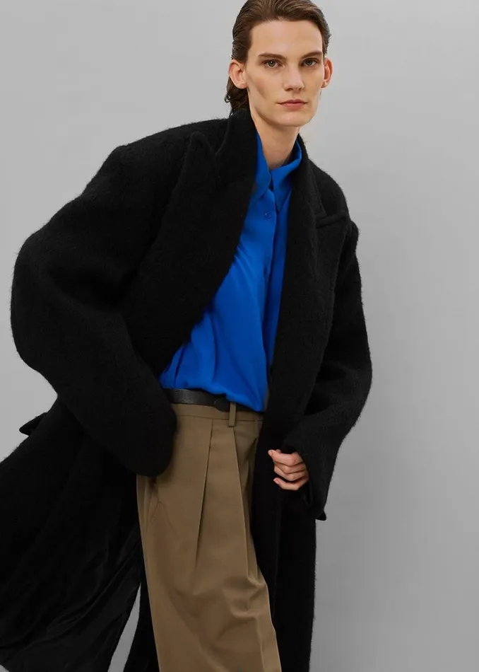 The Frankie Shop John Oversized Coat 8211 Black WomenMen Outerwear