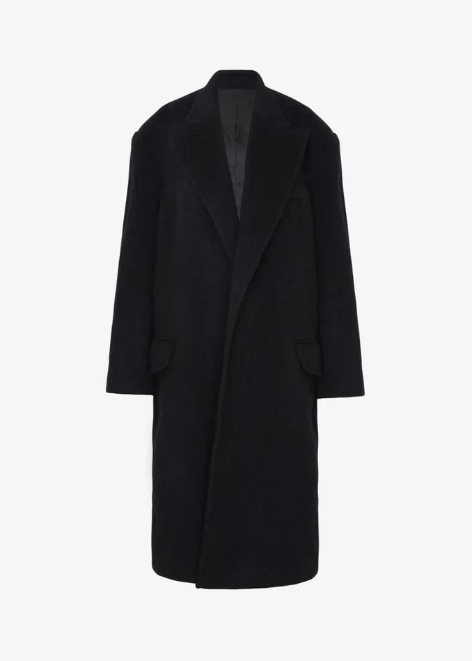 The Frankie Shop John Oversized Coat 8211 Black WomenMen Outerwear