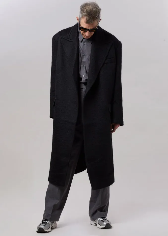 The Frankie Shop John Oversized Coat 8211 Black WomenMen Outerwear