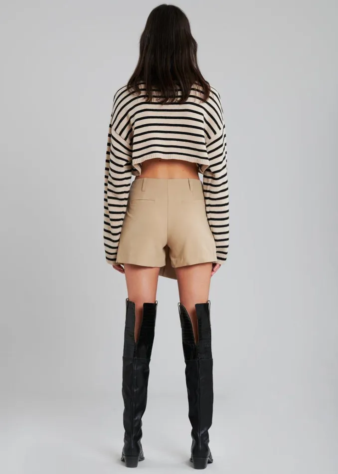 The Frankie Shop Judy Pocket Skort 8211 Tan Women Clothing