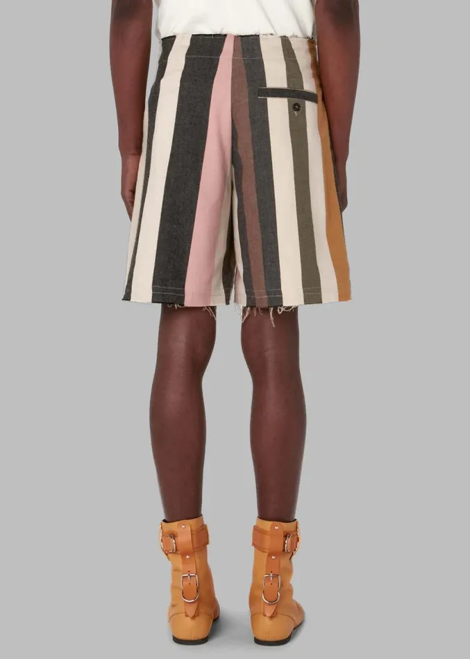 The Frankie Shop JW Anderson Wide Leg Shorts 8211 FlaxMulti Men Clothing