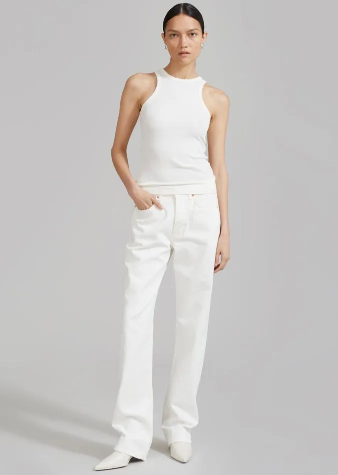 The Frankie Shop Kadie Straight Jeans 8211 Off White Women Denim