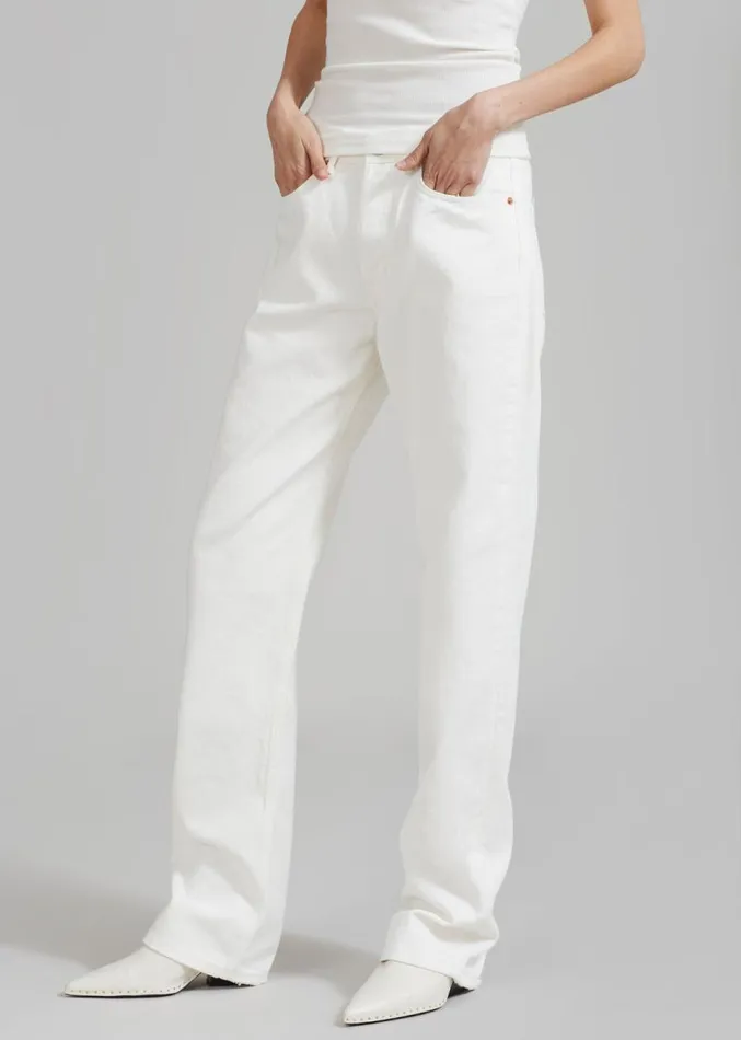 The Frankie Shop Kadie Straight Jeans 8211 Off White Women Denim