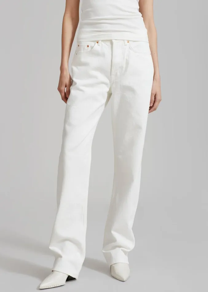 The Frankie Shop Kadie Straight Jeans 8211 Off White Women Denim