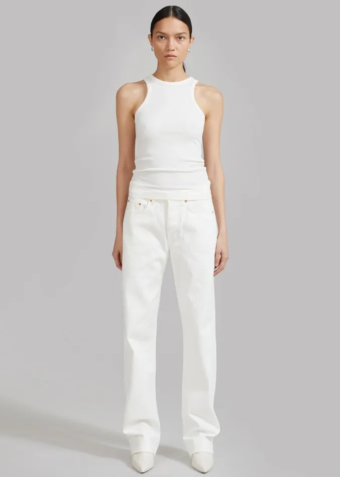 The Frankie Shop Kadie Straight Jeans 8211 Off White Women Denim