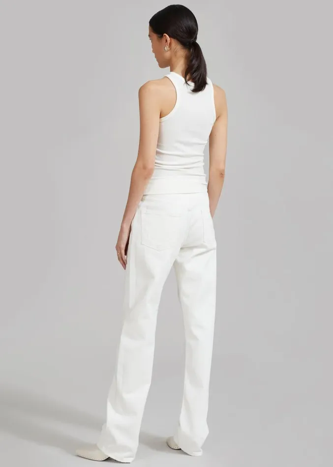 The Frankie Shop Kadie Straight Jeans 8211 Off White Women Denim