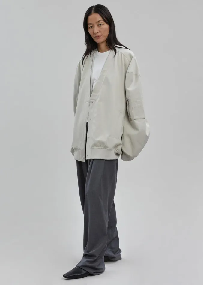 The Frankie Shop Kanna VNeck Jacket 8211 Pale Khaki Women Clothing