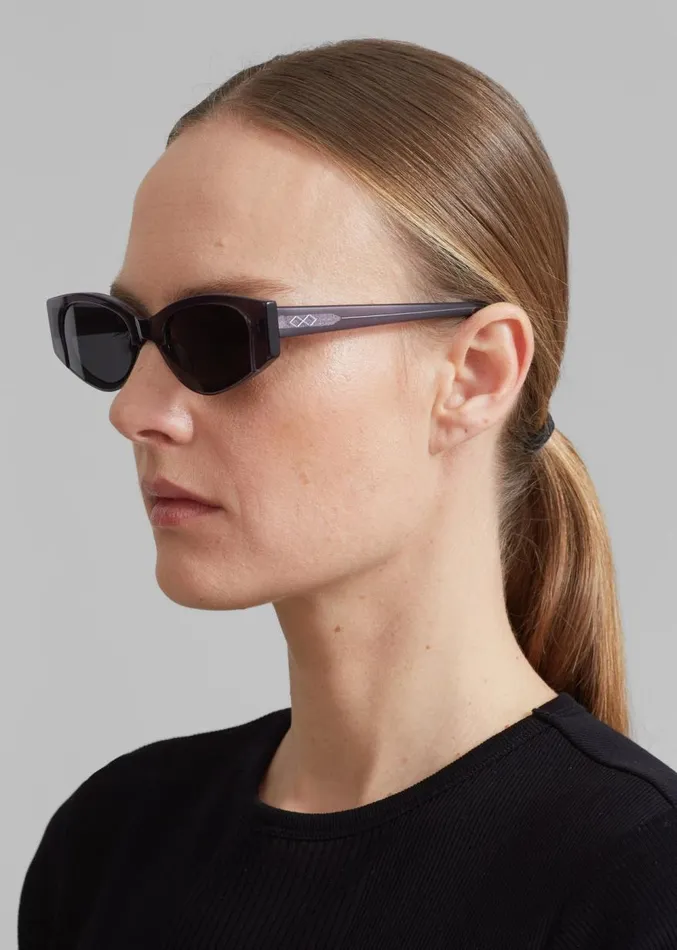 The Frankie Shop Karen Wazen Dixy Sunglasses 8211 Smoky Grey Women Accessories