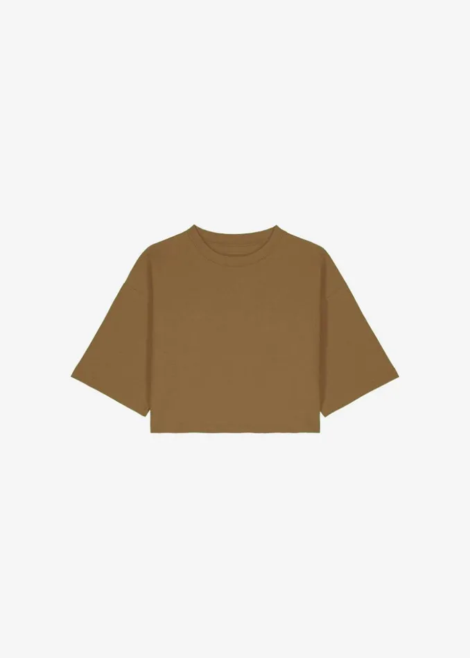 The Frankie Shop Karina Cropped TShirt 8211 Olive Women Tops