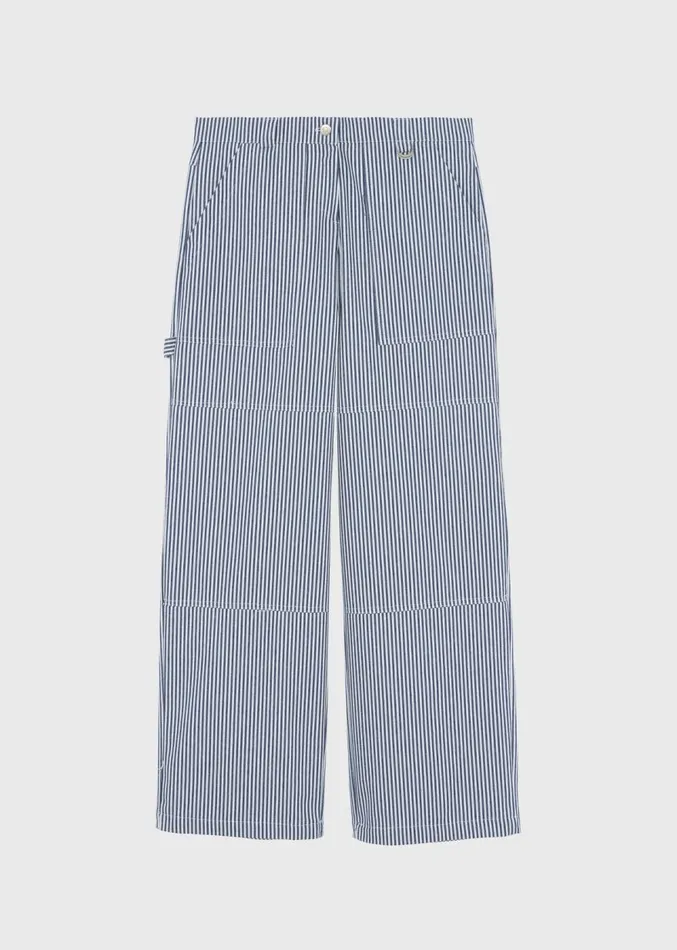 The Frankie Shop Kendall Pants 8211 Blue Stripe Women Bottoms