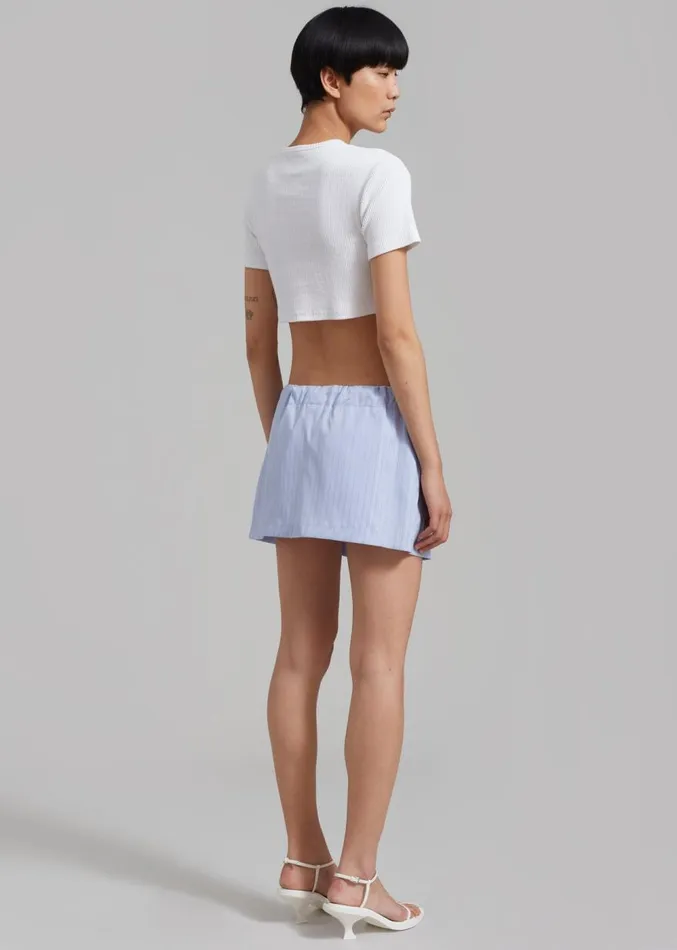 The Frankie Shop Kinsley Skort 8211 Light Blue Stripe Women Clothing