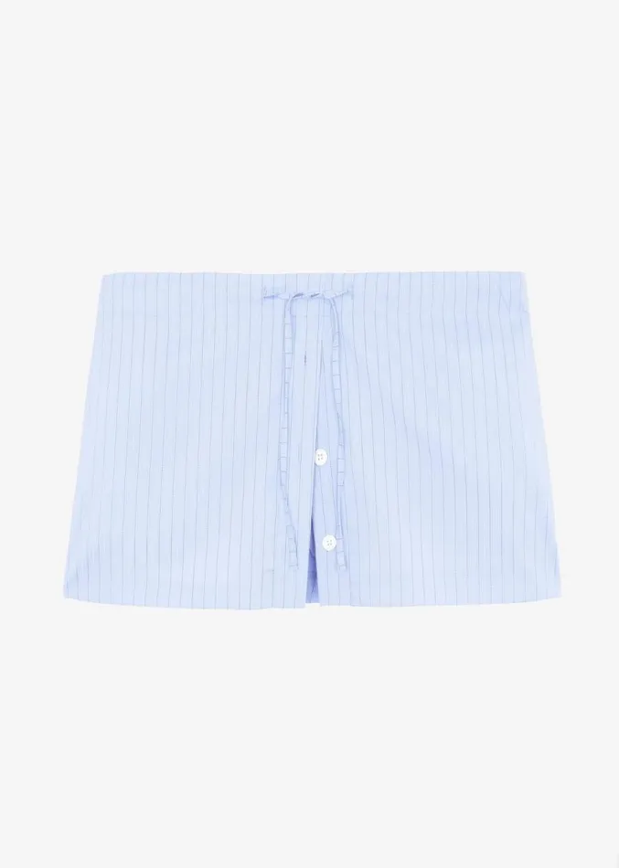 The Frankie Shop Kinsley Skort 8211 Light Blue Stripe Women Clothing