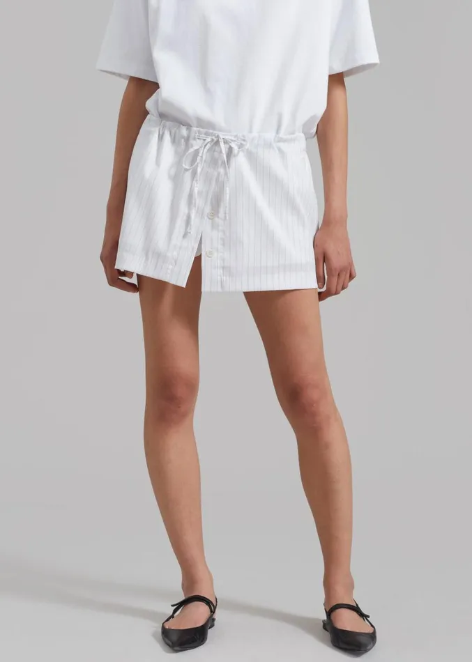 The Frankie Shop Kinsley Skort 8211 White Stripe Women Clothing