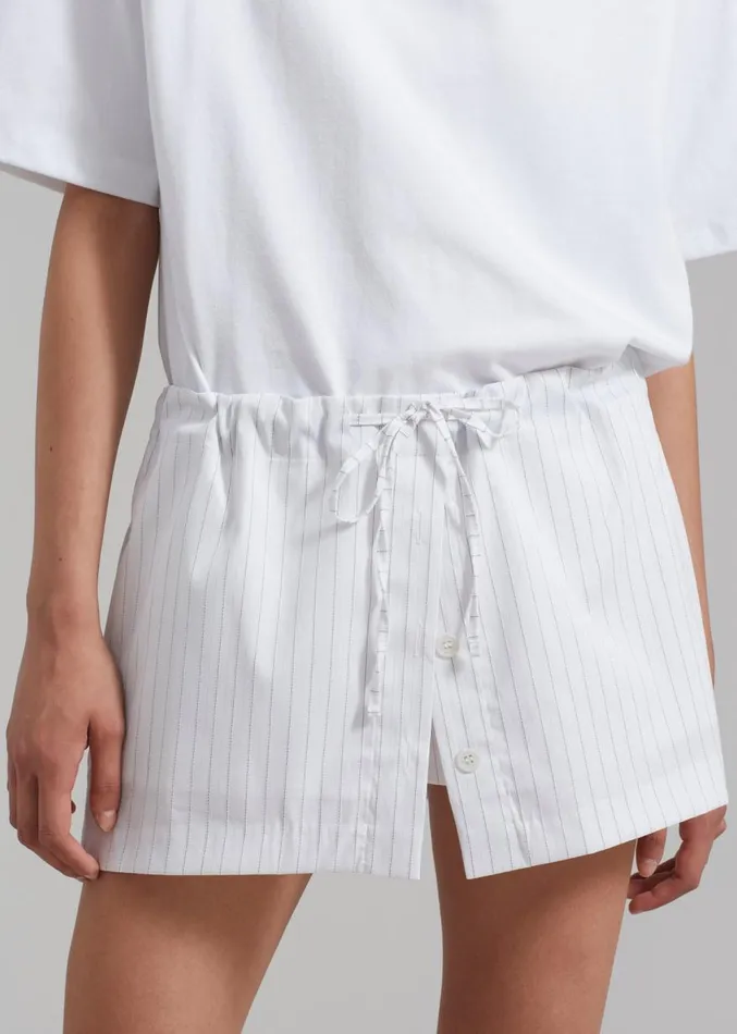 The Frankie Shop Kinsley Skort 8211 White Stripe Women Clothing