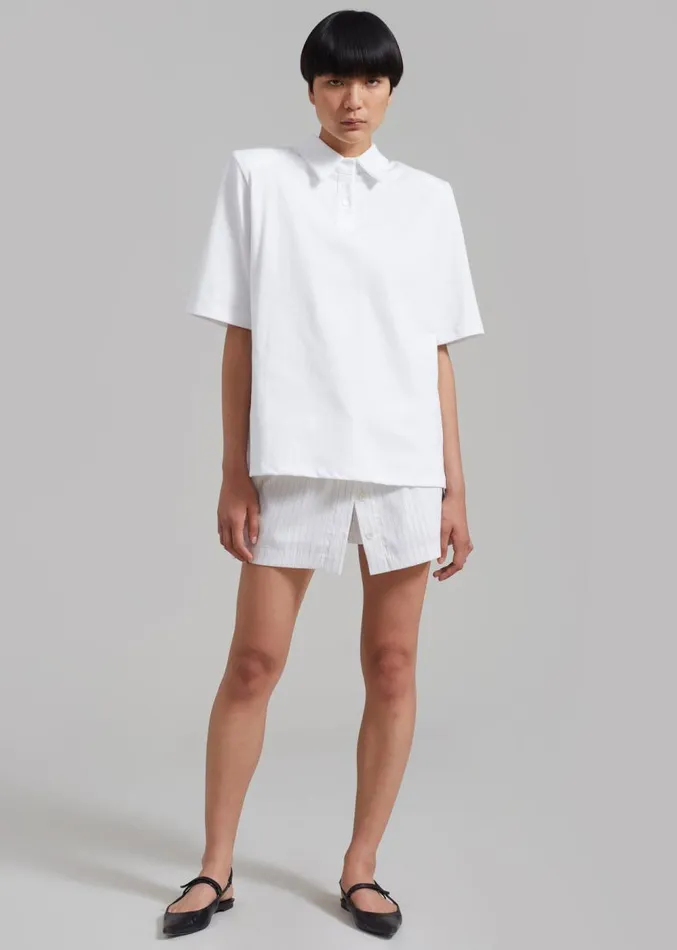 The Frankie Shop Kinsley Skort 8211 White Stripe Women Clothing