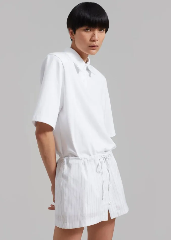The Frankie Shop Kinsley Skort 8211 White Stripe Women Clothing