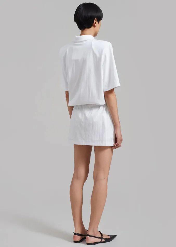 The Frankie Shop Kinsley Skort 8211 White Stripe Women Clothing