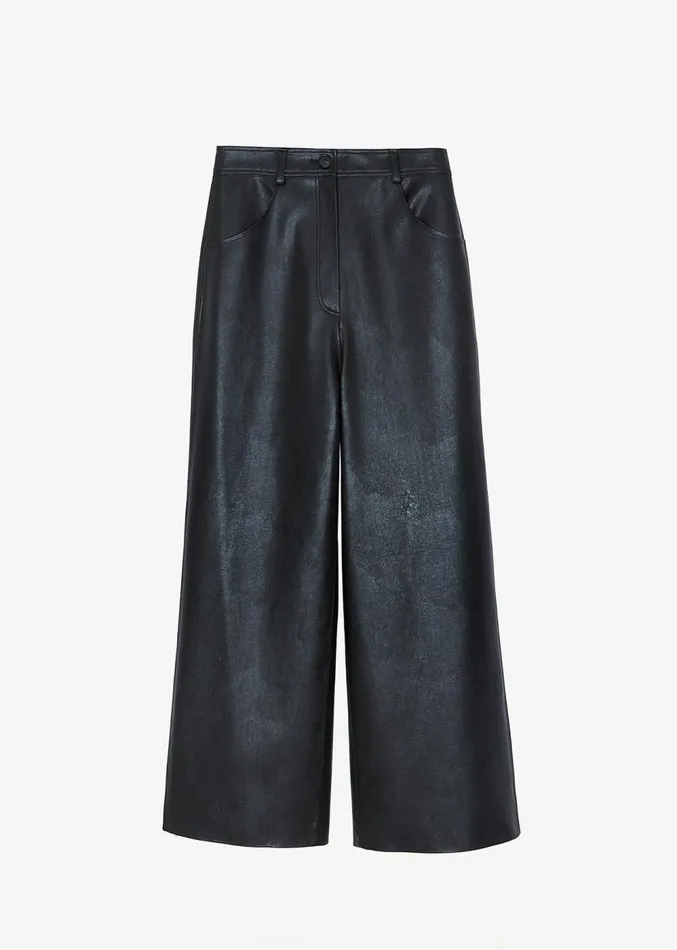 The Frankie Shop Kira Wide Pants 8211 Black Women Clothing