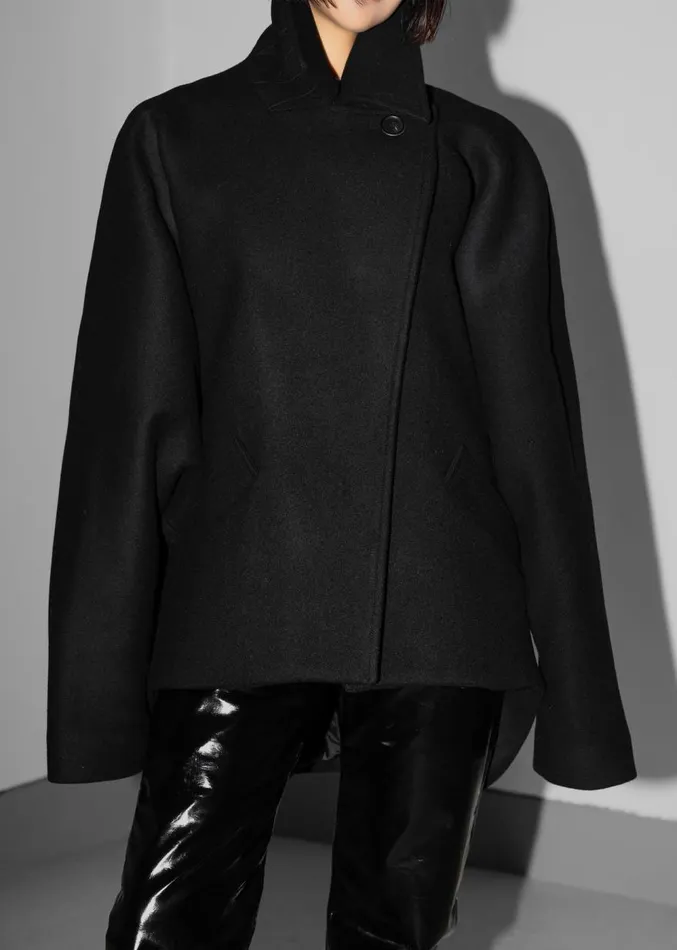 The Frankie Shop Lane Coat 8211 Black Women Clothing
