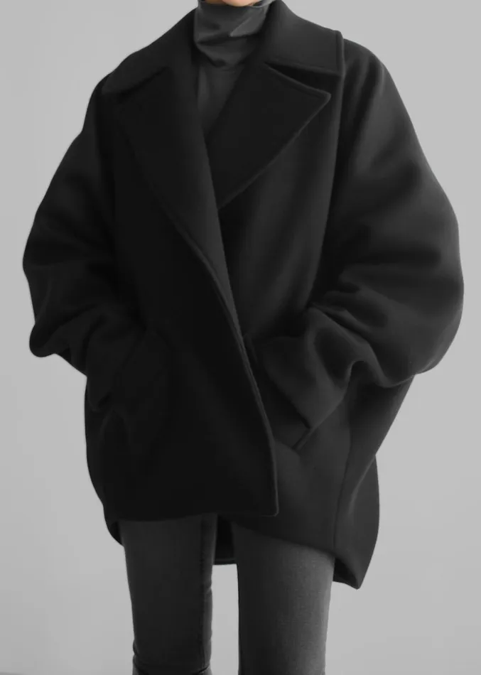 The Frankie Shop Lane Coat 8211 Black Women Clothing